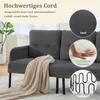 STILVORA 3-Sitzer Sofa aus Cord mit hoher Rückenlehne, Produktbild-Vorschau 4