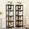 Lagerregal 2er Set 5 Böden Metall 150 x 37 x 37cm Schwarz Produktbild-Vorschau 2