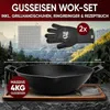 Litinová pánev wok GUSSKÖNIG - 36 cm robustní pánev wok pro Náhled obrázku produktu 2