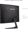 The back of a ViewSonic monitor is shown, highlighting its connectivity options and speakers. Produktbild-Vorschau