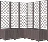 vidaXL Kvetináč s mriežkou hnedý 120x120x136 cm PP Náhľad obrázku produktu 1