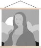 MuchoWow® Textilposter Mona Lisa - Sonne - Schwarz - Weiß Produktbild-Vorschau 1