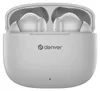 A pair of white wireless earbuds in their charging case, with the lid open. Voir les images du produit