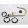 A disassembled kitchen faucet and its accessories laid out on a white background. Produktbild-Vorschau