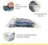 A close-up view of vacuum-sealed bags filled with clothing, with callouts highlighting features. Náhľad obrázku produktu