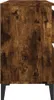 Side view of a wooden cabinet with black legs. Podgląd zdjęcia produktu