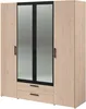 Armoire - panneau de particules -Reproduction chêne et noir Voir les images du produit 3