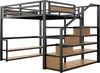 okwish Metall-Hochbett 140*200 Eisenbett Jugendbett Hohes Produktbild-Vorschau 8