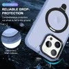 A close-up of a phone case with text overlays highlighting its protective features. Anteprima dell’immagine prodotto