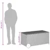 Gartentruhe mit Rollen Grau 190L Poly Rattan - Gartenboxen Produktbild-Vorschau 10