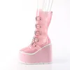 SWING-230C Damen Boots von DemoniaCult, Rosa Transparent , Produktbild-Vorschau 3