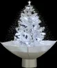 vidaXL Schneiender Weihnachtsbaum mit Schirmfuß Weiß 75 cm Produktbild-Vorschau 2