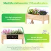 COSTWAY Letto da giardino rialzato con ripiano e scomparti Anteprima dell’immagine prodotto 5