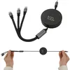 3in1 Roll-Ladekabel: 100W Power für Android & iPhone. 1m Produktbild-Vorschau 6