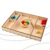 Montessori Holztablett aus Birkensperrholz mit 5 Zellen für Produktbild-Vorschau 5