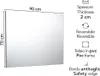 Specchiera per bagno 90x70 cm reversibile con telaio a Anteprima dell’immagine prodotto 2