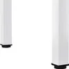 The image shows the bottom part of two white table legs with black feet, set against a white background. Anteprima dell’immagine prodotto