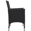 vidaXL 3-tlg. Bistro-Set Poly Rattan und Hartglas Schwarz - Produktbild-Vorschau 9