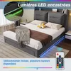 OKWISH Lit coffre 140x190 - Lit Double Rembourré avec Voir les images du produit 5