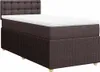 vidaXL Boxspringbett mit Matratze Dunkelbraun 90x200 cm Produktbild-Vorschau 1