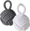 Boltze Türstopper Set Jute Knoten Natur Strick Kugel Stoff Produktbild-Vorschau 1