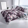 Biber Bettwäsche Set 135x200 80x80 Lila Violett Geblümt mit Produktbild-Vorschau 5