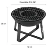 Gusseiserne Holzfeuerschale mit Grillrost Ø 50 cm – 2-in-1 Produktbild-Vorschau 3