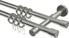 Interdeco Gardinenstange / Vorhangstange Edelstahl-Optik, Produktbild-Vorschau 1