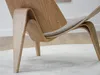 Fauteuil design DAHL - beige / chêne Voir les images du produit 3