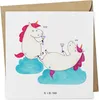 Mr. & Mrs. Panda Grußkarte Einhorn Sekt - Weiß - Geschenk, Produktbild-Vorschau 1
