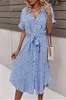 ASKSA Femme Fleurs Robe d'été Polka Dots Robe décontractée, Voir les images du produit 2