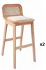 Set Barhocker Eiche, Samt & Wiener Geflecht H65 LUNA Produktbild-Vorschau 2
