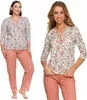 Damen Zweiteiliger Pyjama Mit Blumenmuster Moraj Bequem Produktbild-Vorschau 1