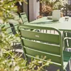 Gartentisch und 8 Stühle aus pulverbeschichtetem Stahl Produktbild-Vorschau 3