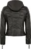 Mauritius - Damen Lederjacke Bikerjacke Lammnappa Kapuze Produktbild-Vorschau 4
