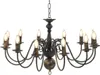 vidaXL Lampadario nero antico 12 prese E14 Anteprima dell’immagine prodotto 1