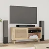 vidaXL TV-Schrank Braun 80x30x40 cm Massivholz Kiefer und Produktbild-Vorschau 2