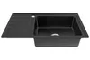 Proaja- 86x50x21,5cm Küchenspüle schwarz Edelstahl 304 Produktbild-Vorschau 2