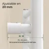 Soportes para radiador toallero, juego de 4, blancos, para Vista previa de la imagen del producto 5