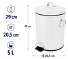 Relaxdays, poubelle de salle de bain, 5 litres, design Voir les images du produit 4