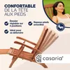CASARIA® Chaise longue Queen Mary pliable bois d’acacia Voir les images du produit 4