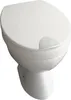 A white toilet seat is shown from a slightly elevated front-facing angle against a white background. Produktbild-Vorschau