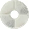 A circular filter with four sections, each containing different filtering materials. Produktbild-Vorschau