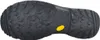 The sole of a black hiking boot with a yellow Vibram logo. Anteprima dell’immagine prodotto
