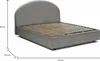 Doppelbett Giulia, Containerbett mit Stoffbespannung, 100%  Produktbild-Vorschau 3