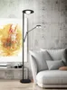 LED svítidlo s lampou na čtení černé stmívatelné stojací Náhled obrázku produktu 13