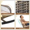 A collage of four images showcasing features of a garden furniture set. Podgląd zdjęcia produktu