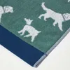 HOMESCAPES Frottee-Handtuch grün mit Hundemotiv - 50 x 85 Produktbild-Vorschau 4