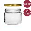 Słoiki na dżem z zakrętką 6 sztuk 330 ml Podgląd zdjęcia produktu 6