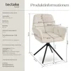 otočné křeslo tectake® Lenia v sametovém vzhledu, čalouněné Náhled obrázku produktu 5